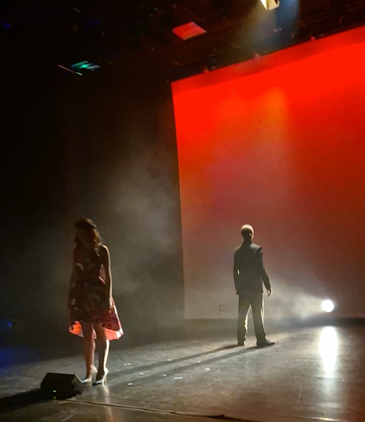 Two performers from "Pendleton's Got Talent" singing "The Phantom of the Opera"